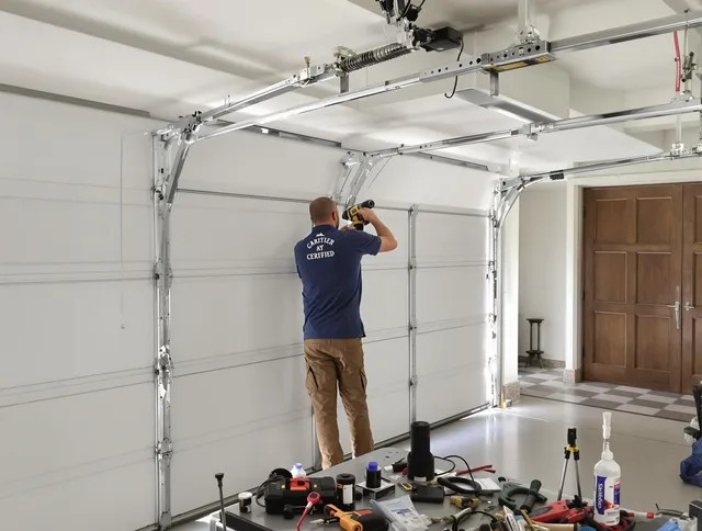 Pico Rivera Garage Door Repair certified technician performing precision garage door repair in Pico Rivera