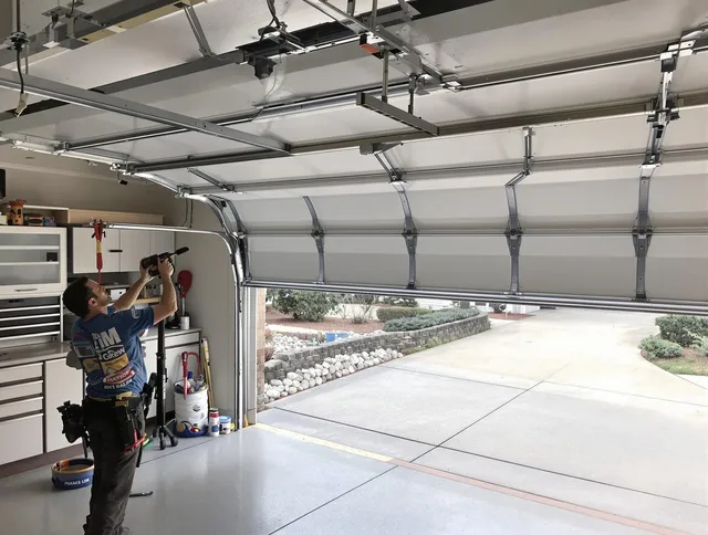 Garage door track repair service by Pico Rivera Garage Door Repair in Pico Rivera